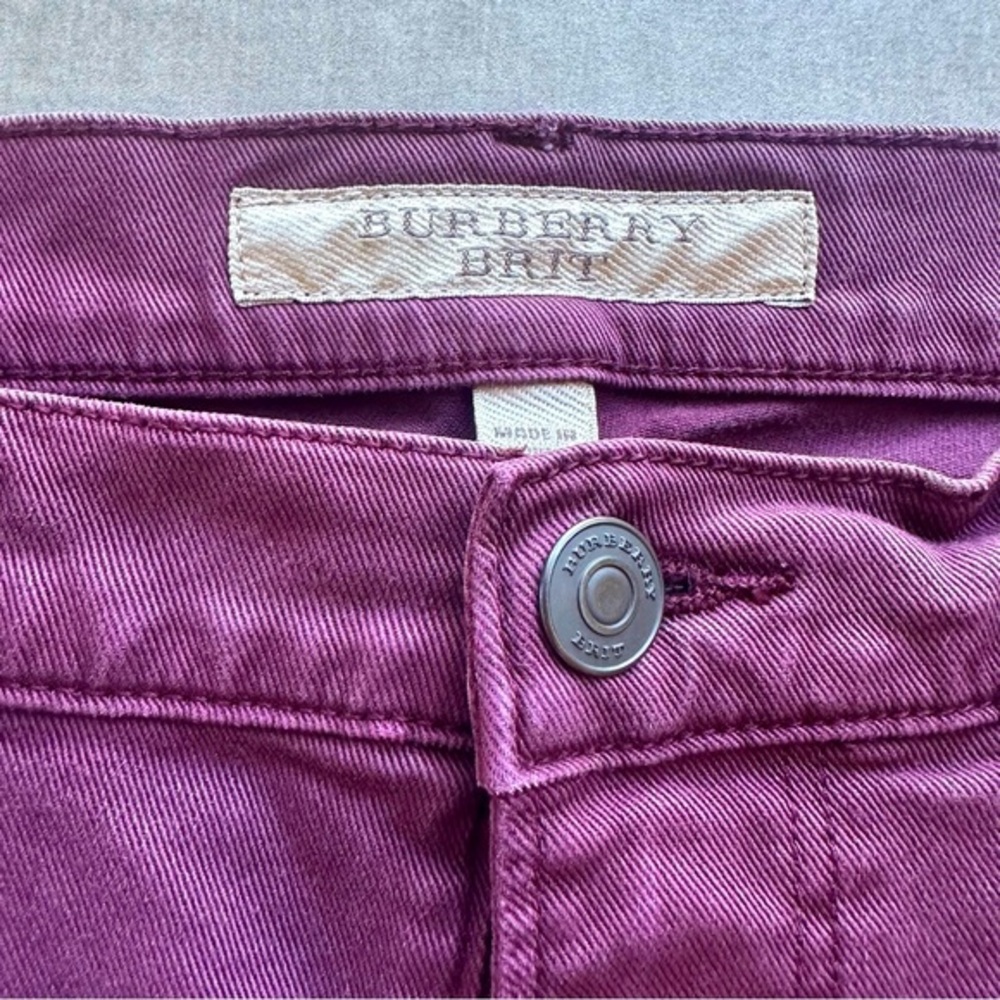 Burberry Brit Wine Colored Denim Jeans - 34